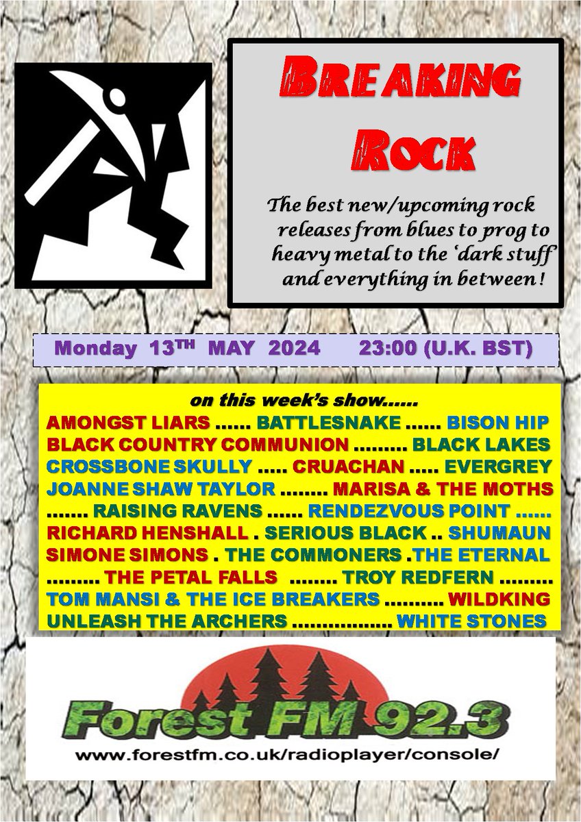 Evening all ! Thanks @neilmlomax for tonight's #tkforestfm ... now on air it's @pjbreakingrock #radioshow @ForestFM stream forestfm.co.uk/radioplayer/co… First up this week @bccommunion with new track #Enlighten from #BCCV album out 14th June #turnitup !