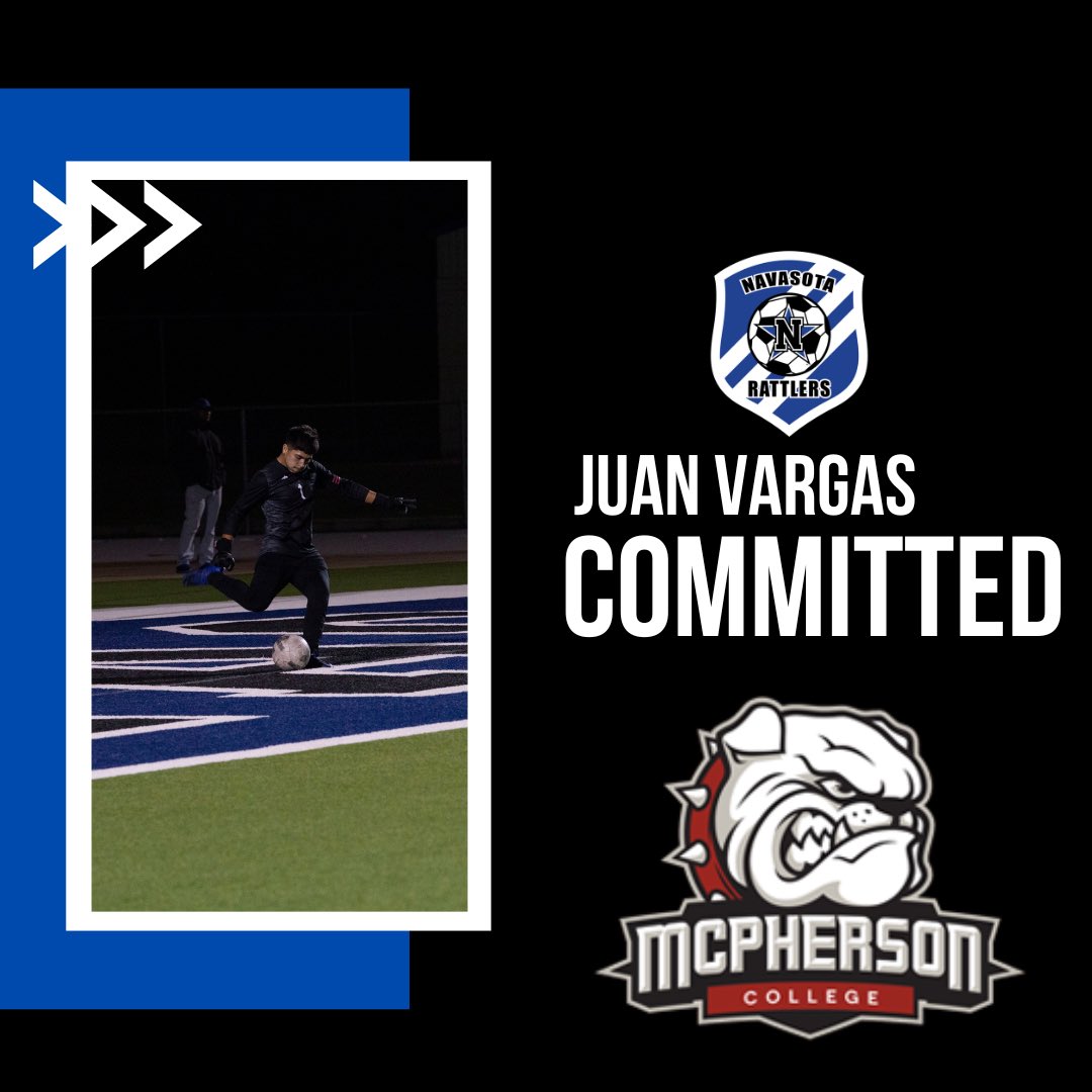 Congratulations to Juan Vargas!! ⚽️🧤He will be continuing his soccer journey and education at McPherson College! ⚽️ We wish you all the best Juan ⚽️ #rattlersoccer⚽️🐍 #commitment #wearenavasota #championsarebornhere