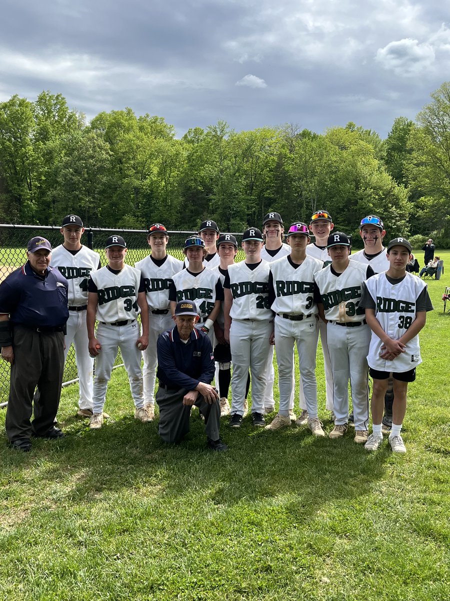 Ridge HS Freshman Baseball seen honoring our umpires after a nice home victory over Phillipsburg! Last week was NJSIAA Officials Appreciation Week and it was also Red Devil Weekend! Go Ridge!