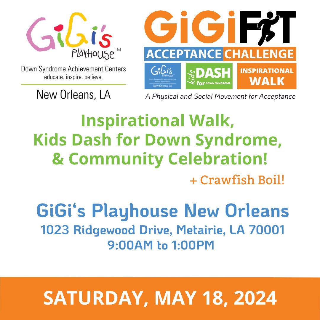 Our GiGiFIT Acceptance Challenge is Saturday! Be sure to register: gigisplayhouse.org/neworleans/gig…