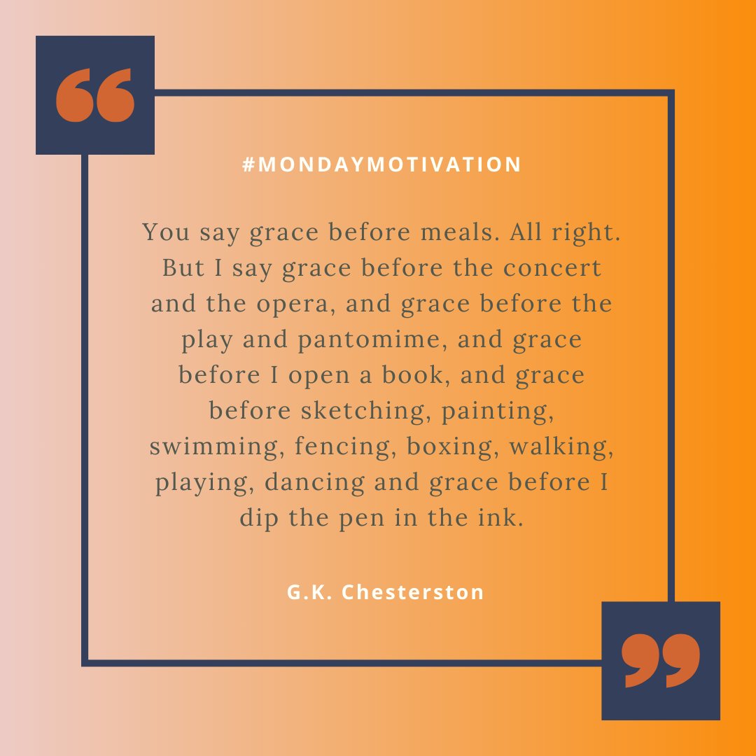 I'm continuing to focus on gratitude in May - specifically on Mondays. And I'm continuing to find encouragement from #GKChesterton. #Mondays #MondayMotivation #May #MondaysinMay #Mondaysarehard #MondayMood #gratitude #Praise #grace