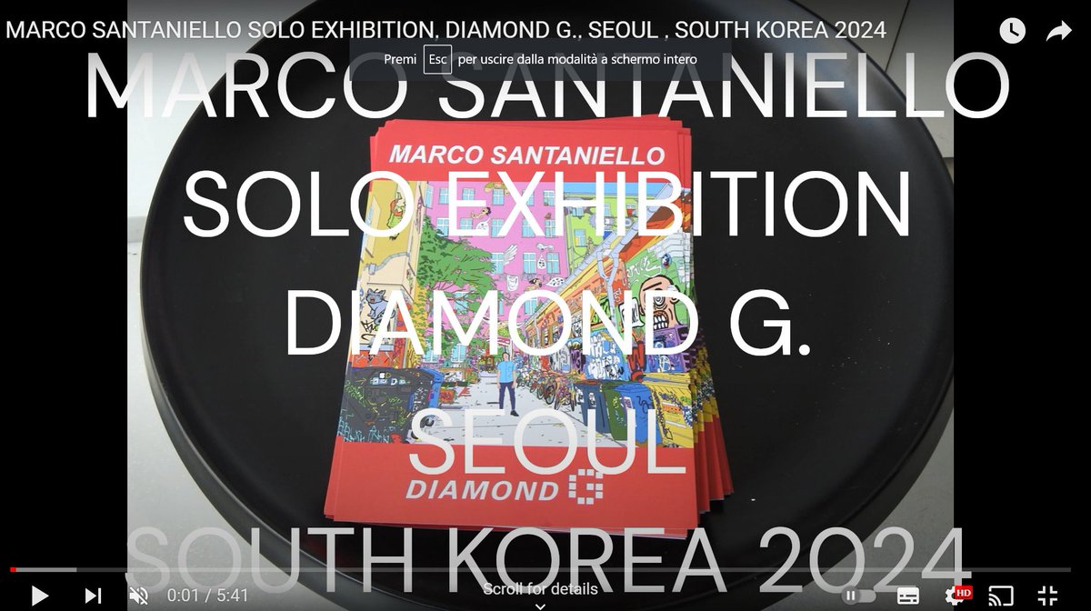 #marcosantaniello #seoul #southkorea #soloexhibition at #DIAMONDG #gallery youtube.com/watch?v=4pxlsn…