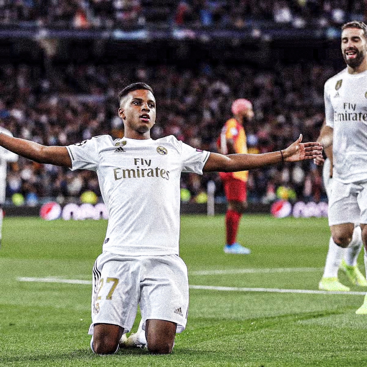 Rodrygo scored a hattrick on his #UCL debut at 18-year old. ⭐️