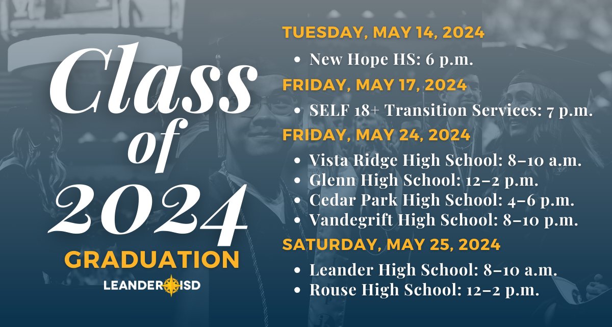 🎓 #1LISD Class of 2024 graduations begin THIS WEEK! 🎓 Are you ready? ✅ Be sure to check out the district's graduation page with all of the need-to-know information before graduation day arrives. ⬇️ ℹ️ bit.ly/43lkDKZ #NoPlaceLikeLISD