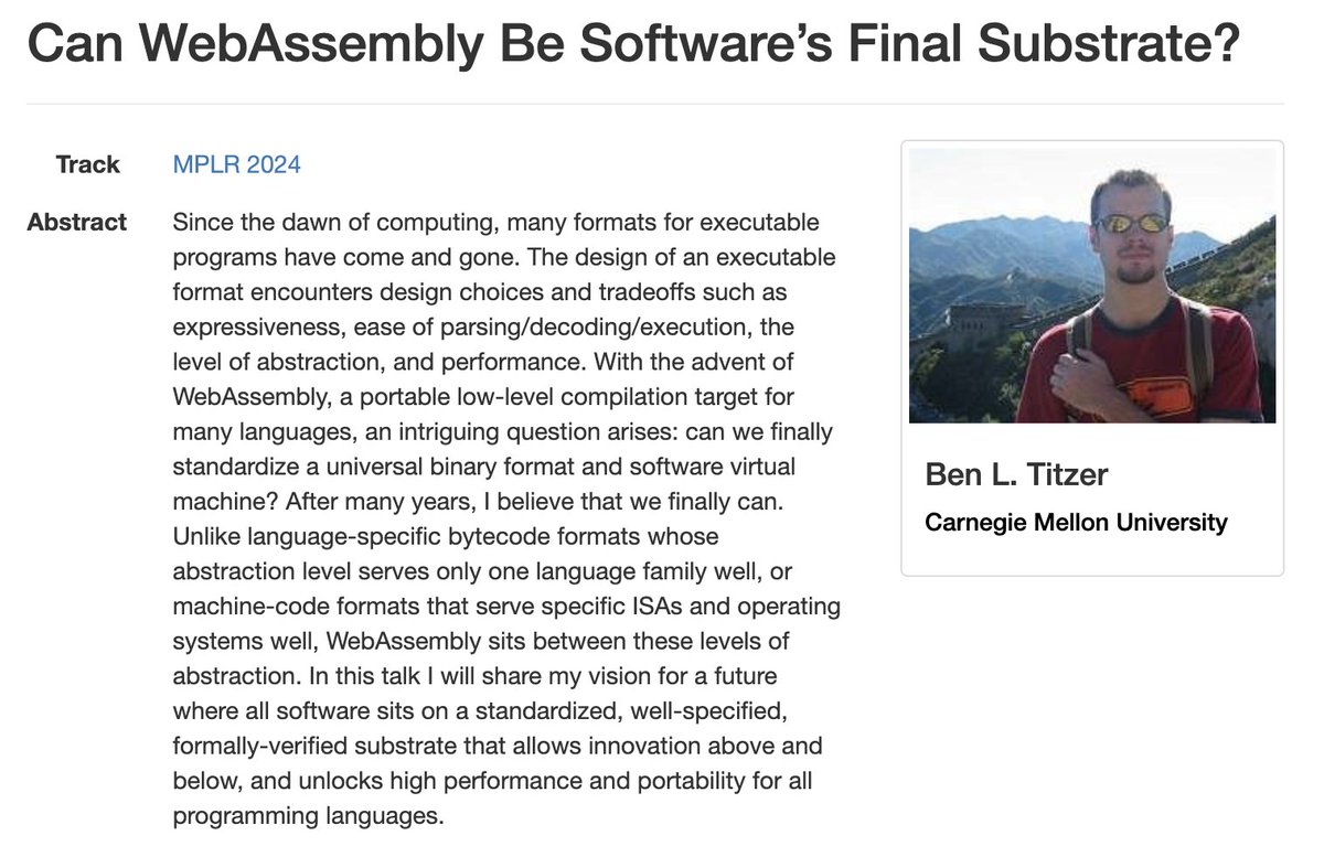 And is Wasm going to be the last substrate we ever need?

We'll hear more in September by <a href="/TitzerBL/">Ben L. Titzer</a>.

Join us!