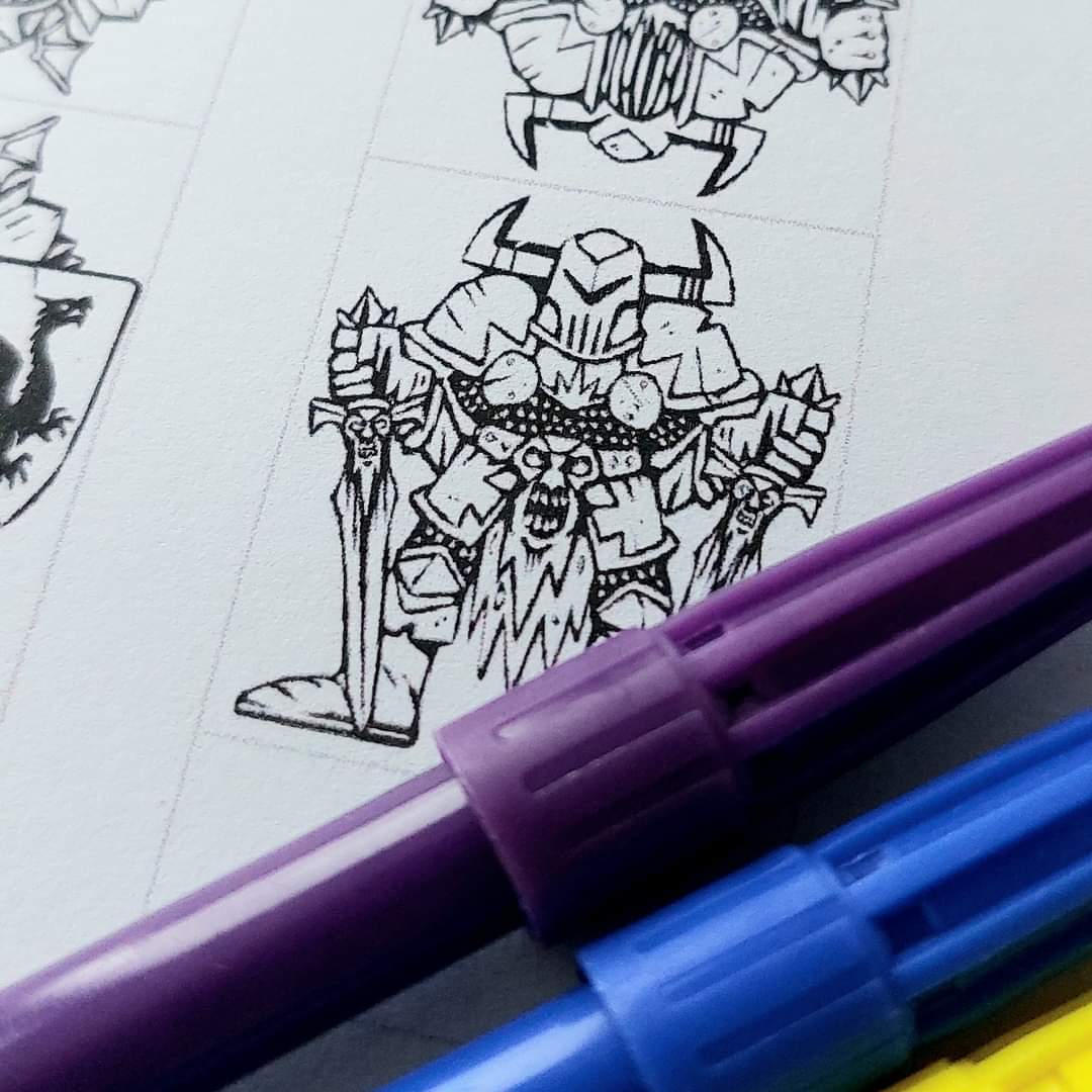 Tippers with the "Craftsman Adept" reward can download the black &amp; white versions and modify them via software or in the most Old School way! ✍️
#sketch #penandpaper