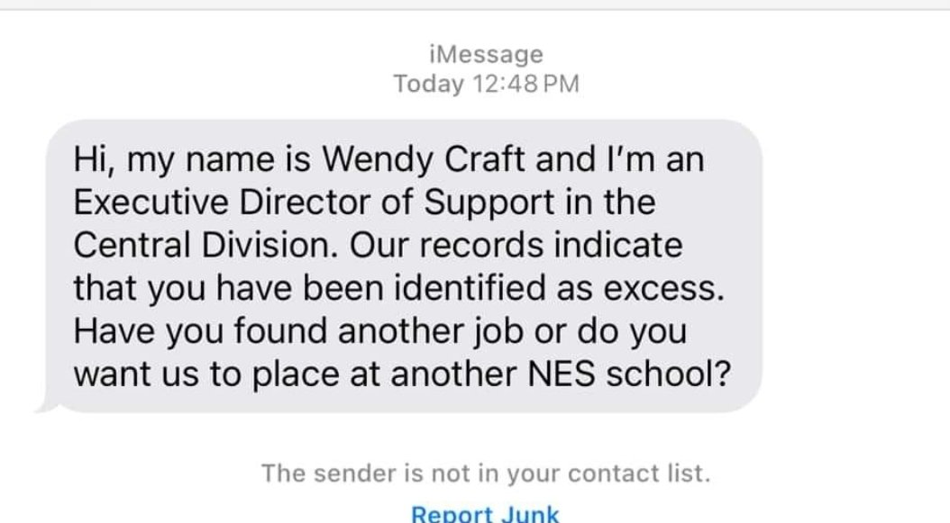 So NOW #HISD is removing teachers via text. This teacher had not even spoken with her principal.