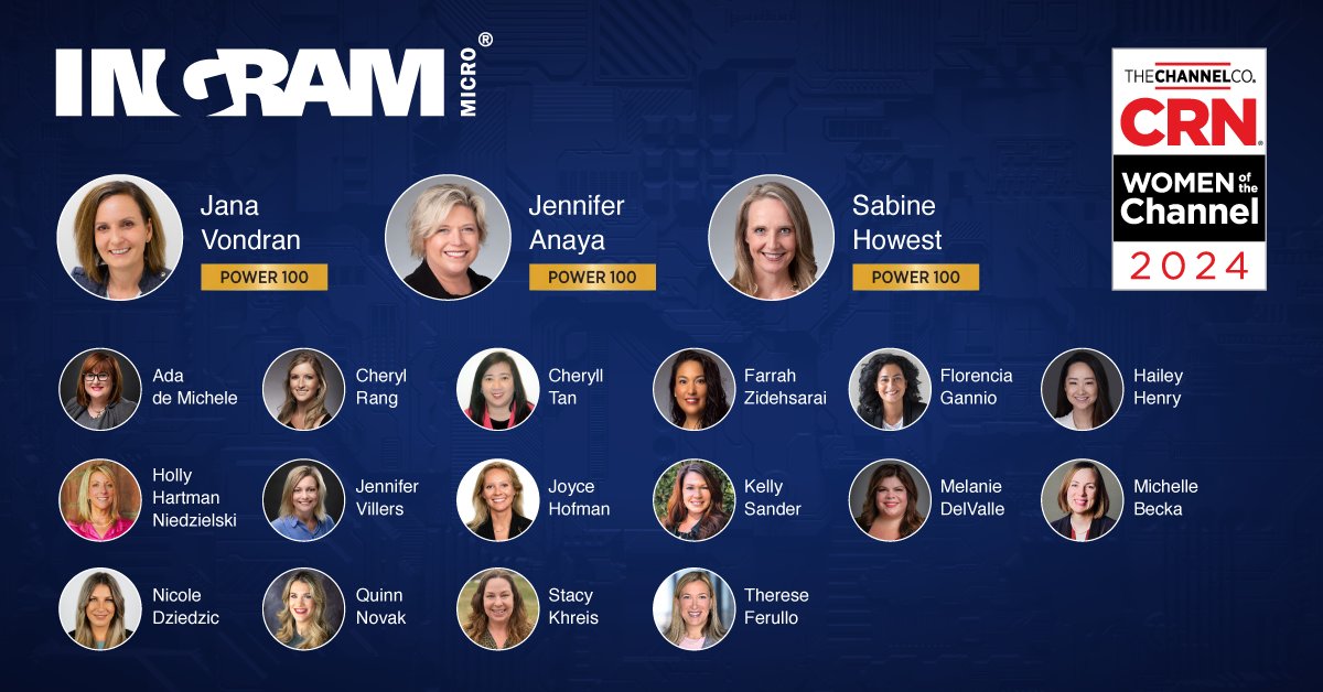 We are so proud of our 19 Ingram Micro Leaders on the 2024 Women of the Channel List #ingrammicro #WOTC