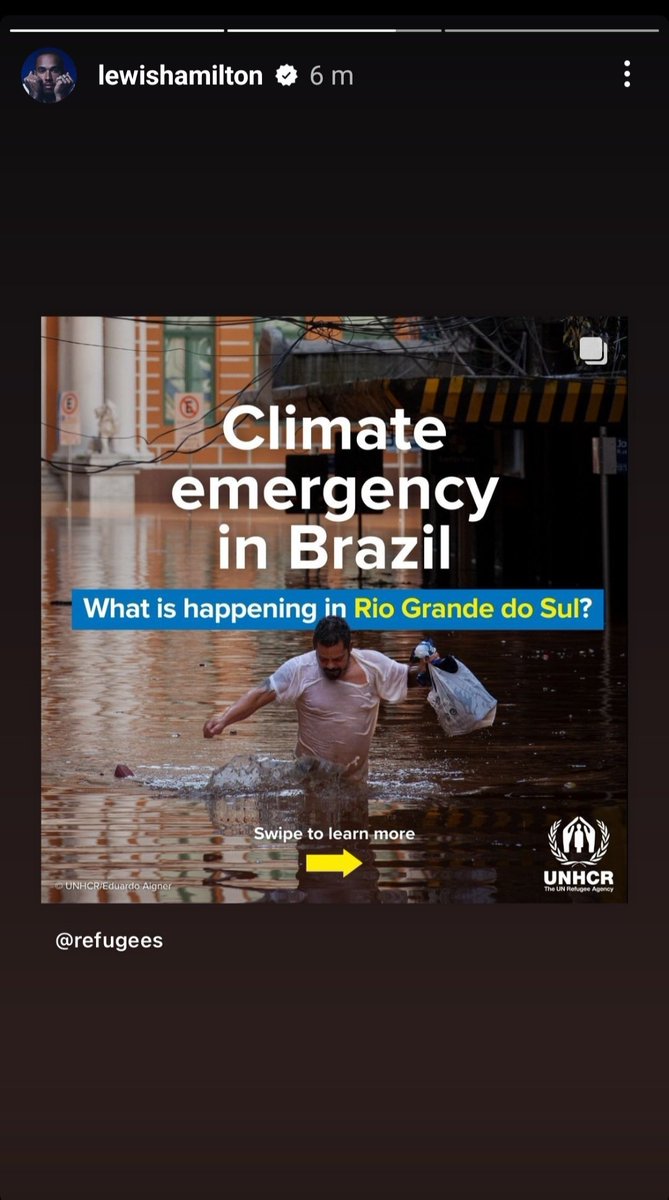 "My heart is with everyone impacted by the flooding in Brazil. lf you're able to, please join me in supporting the brave people on the ground helping those impacted by this emergency."

Donate 👉 donate.unhcr.org/int/en/general