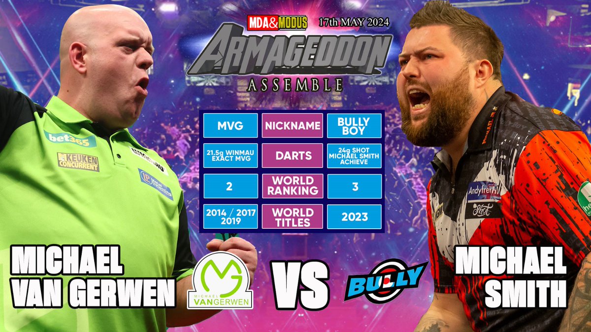 ONLY A FEW TICKETS LEFT 🔥🎫 The last chance to be at Armageddon in a must-not-miss night of darting action @MvG180 Only a few tickets left book here 🎟️ bit.ly/Armageddon24DS