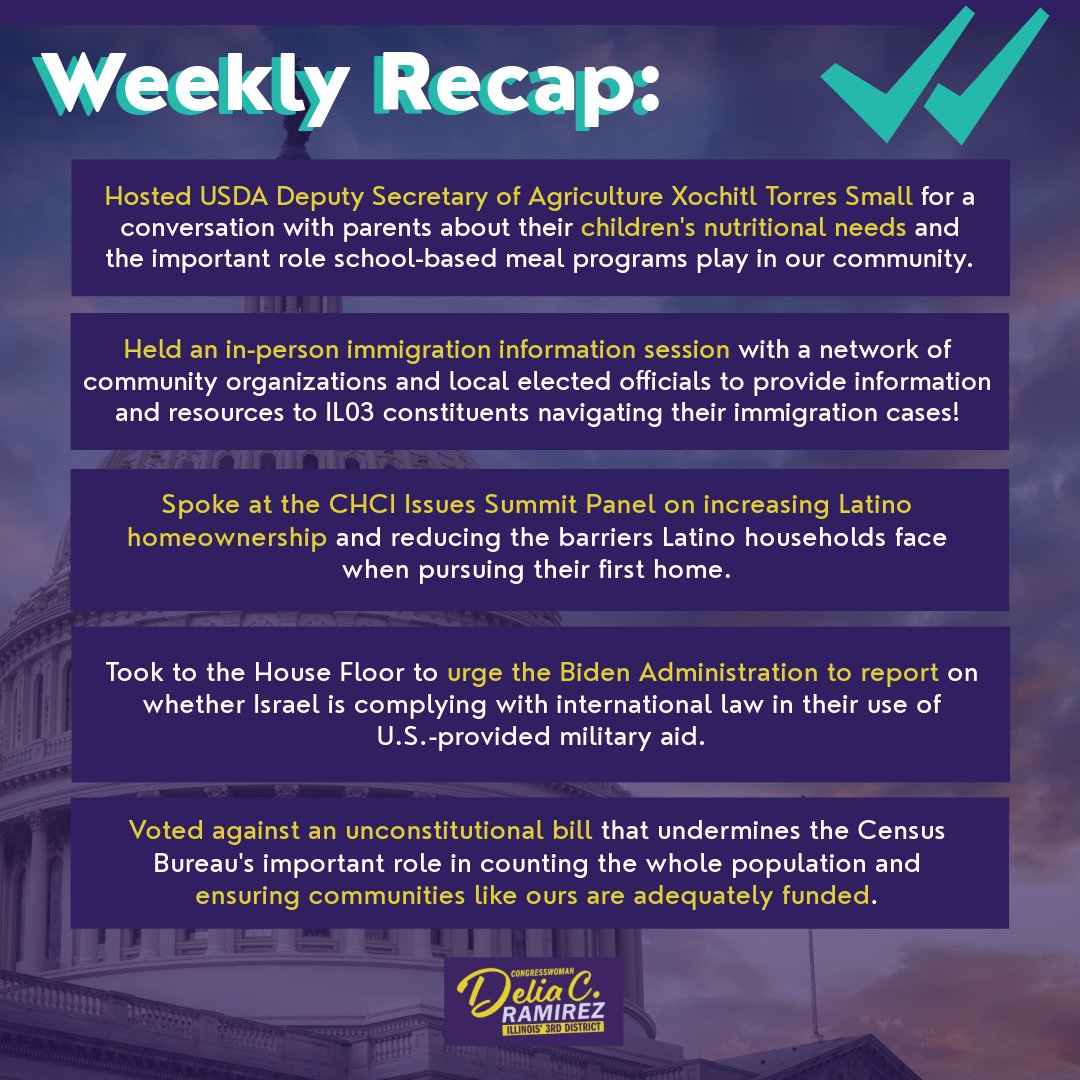 Whether it is in Congress or in the district, we are doing the work! 

I am thrilled to share what my office and I have been doing to serve #IL03, from providing vital immigration resources to connecting parents to federal agencies. Take a look!