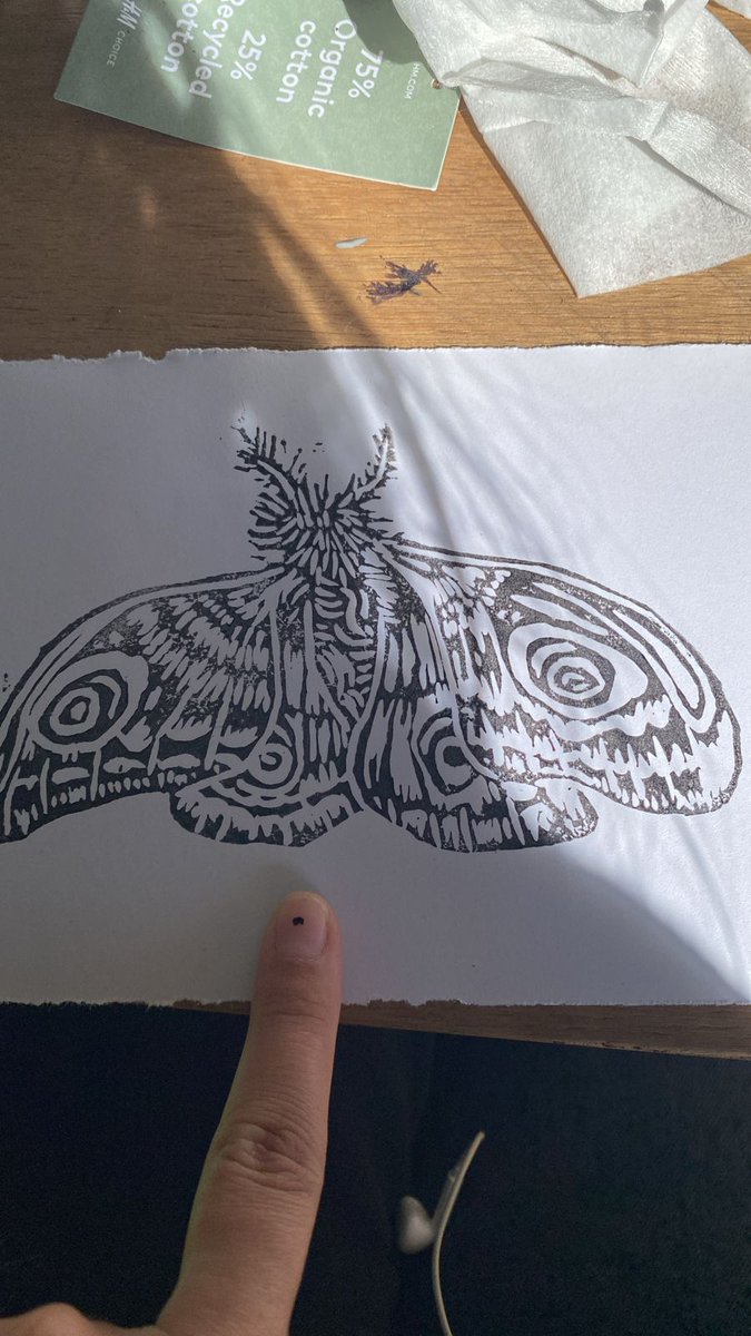 egotanz's tweet photo. My girlfriend sent me these lino prints she been making at work, and even printed on some socks for me. I've never even seen her draw before! https://t.co/PUIUser8mU