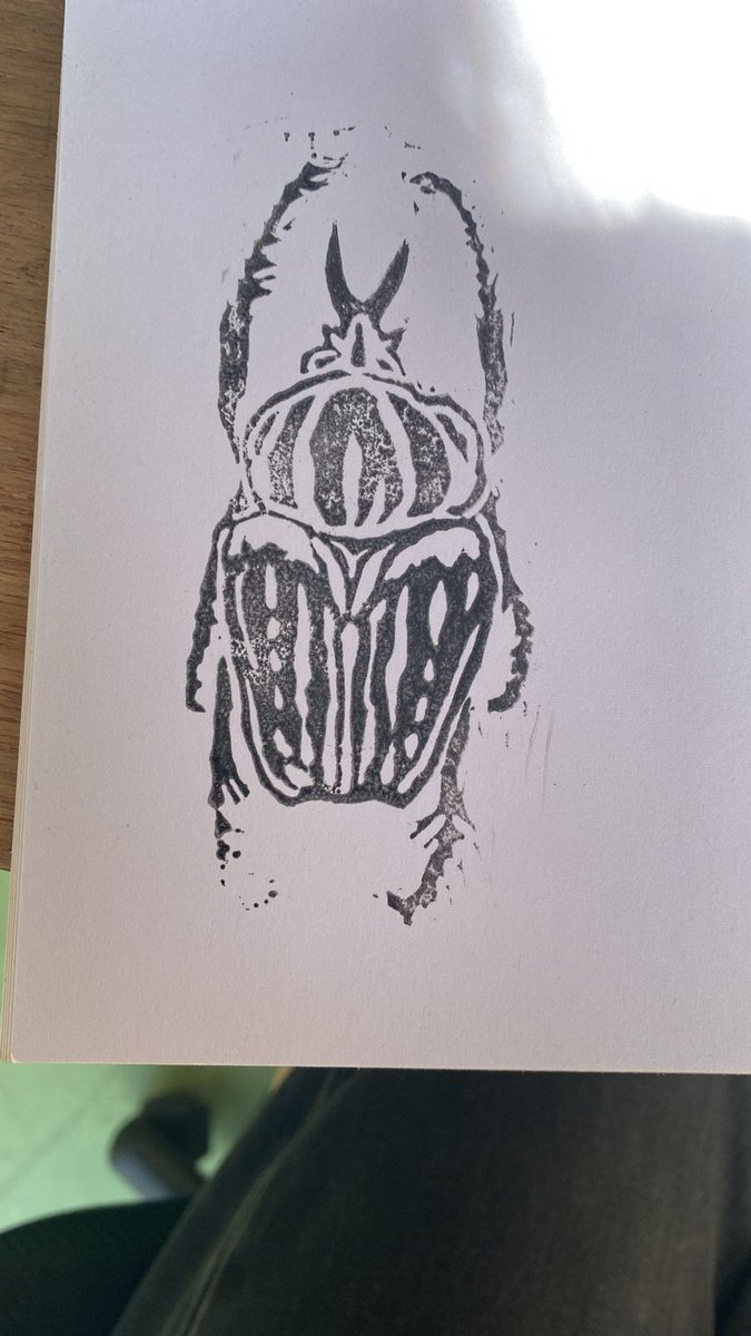 egotanz's tweet photo. My girlfriend sent me these lino prints she been making at work, and even printed on some socks for me. I've never even seen her draw before! https://t.co/PUIUser8mU