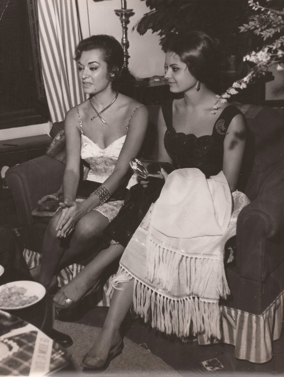#soledadmiranda and her friend and roommate #mikaela at the San Sebastián Film Festival, 1961