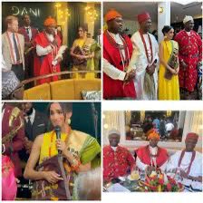 These are two Igbo traditional rulers who are British stooges in Biafraland, Igwe Alfred Achebe Obi of Onitsha and Eze Eberechukwu of Aro ancient kingdom, even Olu of Warri , the both travelled all the way to Lagos to greet the son of the Queen Elizabeth Harry and wife whom