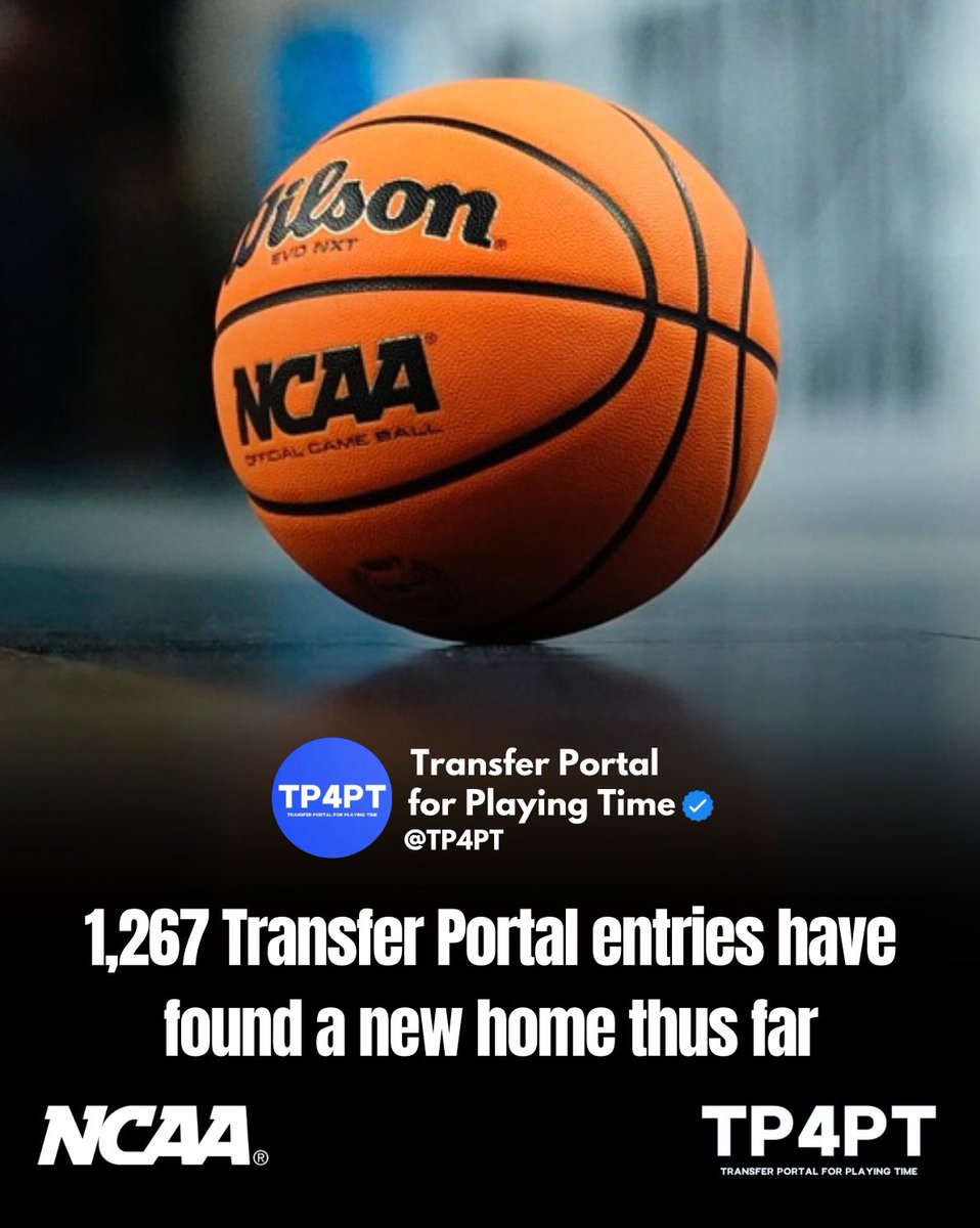 TP Stats: Between Division 1 and Division 2 there are 3,043 players currently in the Transfer Portal. D1: 2,028 Transfers D2: 1,015 Transfers Committed: 1,267 Transfers (41.6%) Uncommitted: 1,776 Transfers (58.4%) #TP4PT #TransferPortal