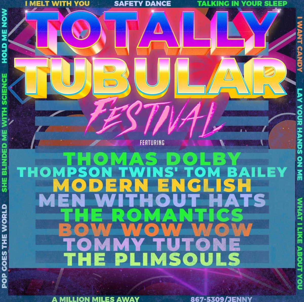 Thrilled to announce we are playing Totally Tubular Festival  with multiple dates across the US + Canada alongside Thomas Dolby, Thompson Twins’ Tom Bailey and more. 

Tickets are on sale now! Find more information at modernenglish.me