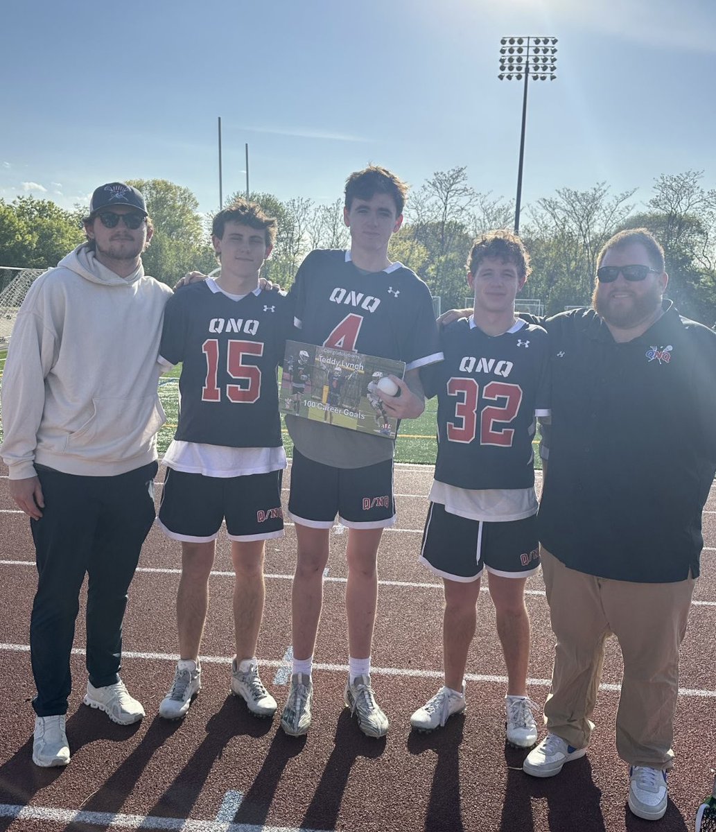 Boys Lacrosse FINAL Quincy/NQ- 14 Somerville- 7 Congrats to QHS senior, Teddy Lynch on scoring his 100th career goal in the victory!! @sports_ledger @BostonHeraldHS @GlobeSchools