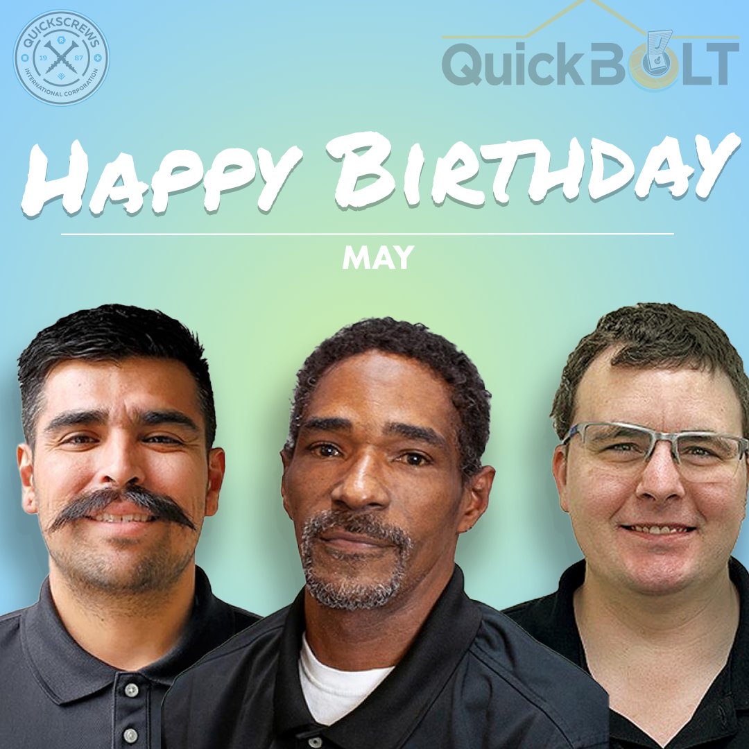 Join us in celebrating the May birthdays of our amazing Quicksters! We're thankful for their contributions in building a better and brighter future. Sending a special Happy Birthday to Sergio Carrillo, Darren Barr, and Jonathan Jones. #birthday #solarcelebration #happybirthday