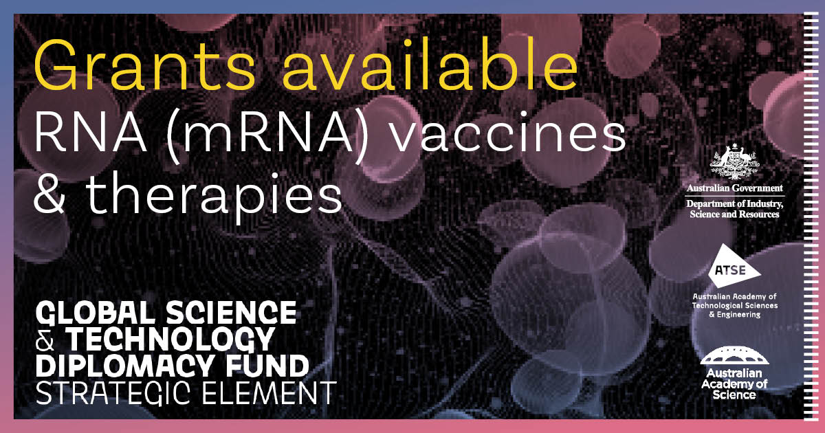 mRNA vaccines and therapies are playing a crucial role in global COVID-19 recovery and will be vital to the next generation of advanced health care. We’re offering grants up to $1M to grow collaborations in mRNA technology. EOIs close May 31. Learn more: glodip.org.au/?utm_campaign=…