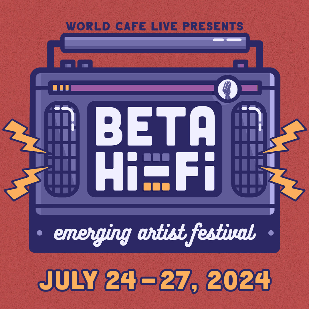 *Just Announced* Our FREE annual multi-day emerging music festival Beta Hi-Fi is back in The Lounge July 24-27, featuring some of the Philly regionʼs best new artists! Submissions to perform are open now through June 14th - click here to enter: tinyurl.com/3zmus3u6