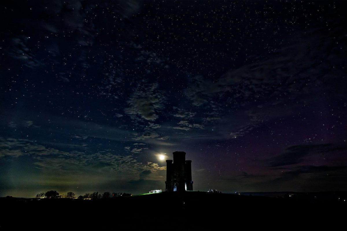 Waiting for the Aurora Borealis at Paxton's Tower, Wales, UK. athena-pictures.com #auroraborealis #Northernlights #paxtonstower @discovercarms #Carmarthenshire #nightsky #nightskies #starrynight #starsinthesky #ancientbuilding #midieval #historicbuilding #nightphotography