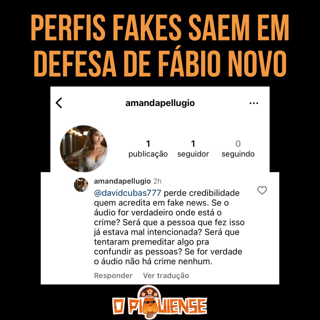 PiauienseO's tweet photo. Perfis fakes estão defendendo Fábio Novo nas publicações que denunciam ações de sua campanha. https://t.co/WsSVxnjzS5
