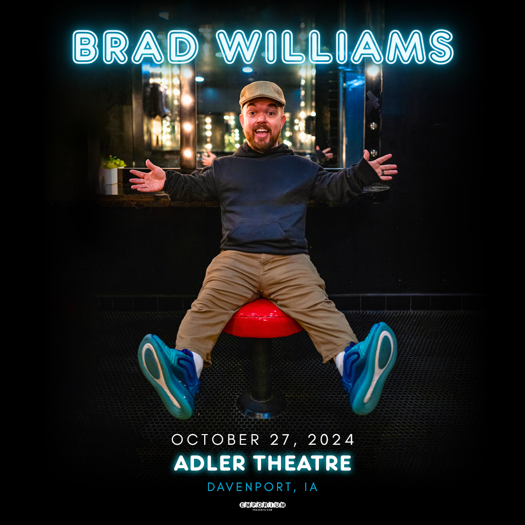 📣 JUST ANNOUNCED 📣

@funnybrad is coming to the Adler Theatre on Sunday, October 27th! Mark your calendars now and get ready because pre-sale starts tomorrow and general on-sale begins this Friday! #venuworks #justannounced #BradWilliams #downtowndavenport #visitquardcities