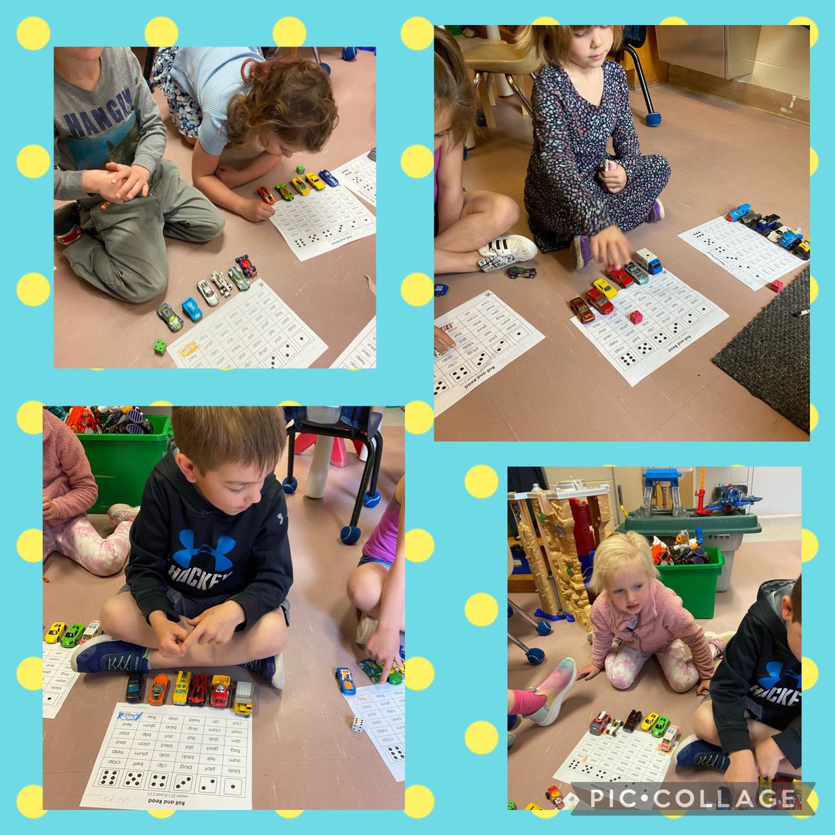 Read and Race to the Top, a new twist on @UFLiteracy Roll and Read. These Year 2 students had fun reading and racing their cars during our UFLI lesson today. 🏎️ Vroom, vroom 🏎️ @alcdsb @alcdsb_omer
