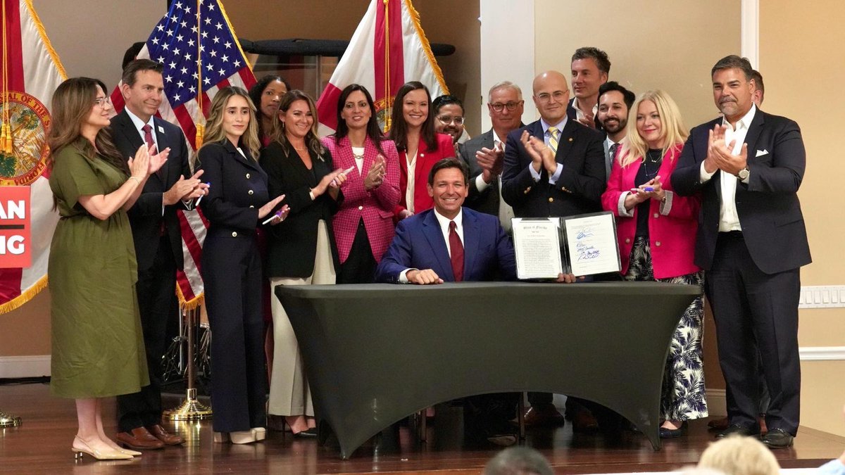 Human trafficking is a scourge on our society that has been worsened by our open southern border. Florida is being proactive in the fight against it.   Today I signed HB 7073, which increases penalties for entities who engage in human trafficking and requires facilities in