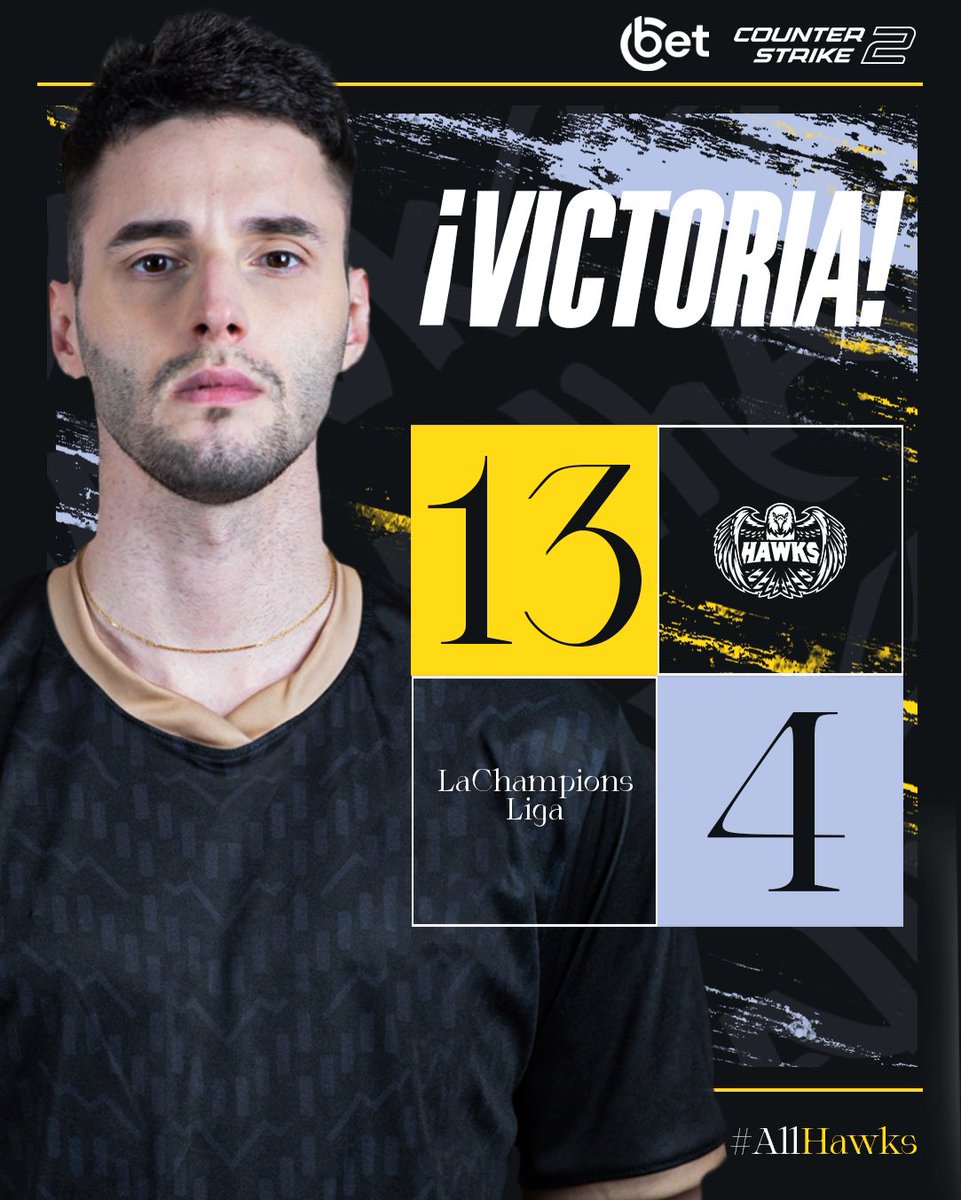#CS2 | UNA BUENA Y UNA MALA

La buena noticia es que le ganamos 13-4 a #LaChampionsLiga por la ESEA League Open 😎

La mala es que nuestro partido de las 19hs finalmente se reprogramó 😢

#AllHawks🦅