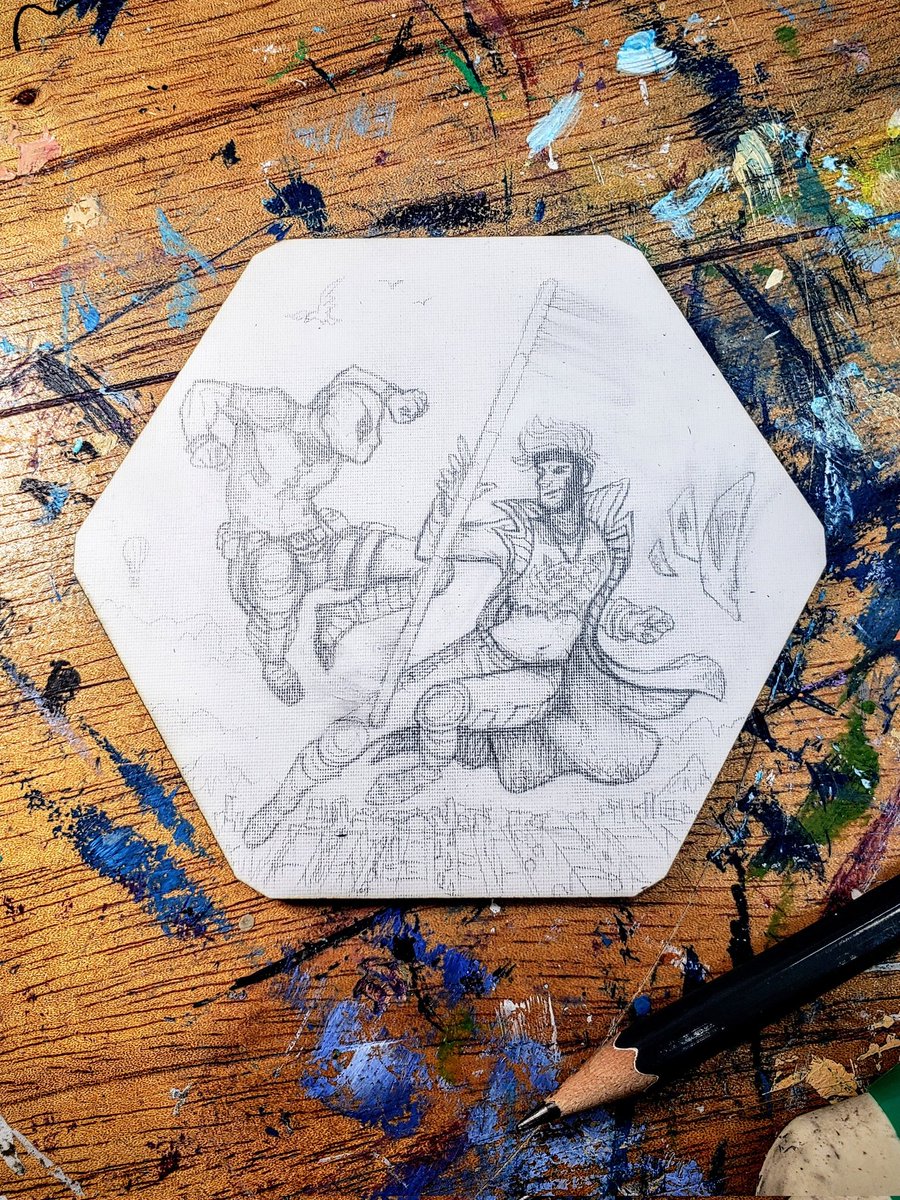 Just a little #WIP of two of my absolute favorite characters :) Painted version coming soon! #gambit #xmen #deadpool #MarvelStudios <a href="/VancityReynolds/">Ryan Reynolds</a>