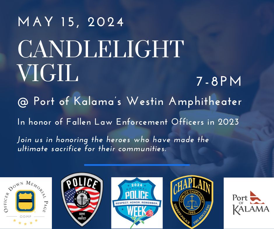 Join us in honoring heroes who have made the ultimate sacrifice. This event runs from 7-8 p.m. at the Port of Kalama Westin Amphitheatre. #vanpoliceusa