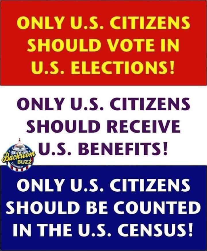 THIS!  💯 Those who came to America illegally should never ever be given an opportunity to become citizens. They should never ever receive benefits they did not contribute to. And they should never be counted in a census! AND yet if Democrats have their way…all three of these
