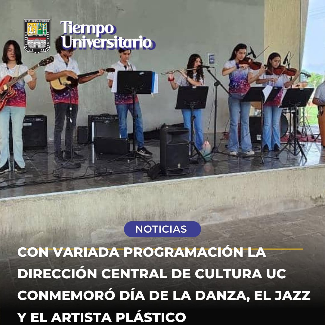 #Noticias Con variada programación la @CulturaUC conmemoró Día de la Danza, el Jazz y el Artista Plástico || En el Solar de las Artes. instagram.com/p/C67NJCGurL-/…