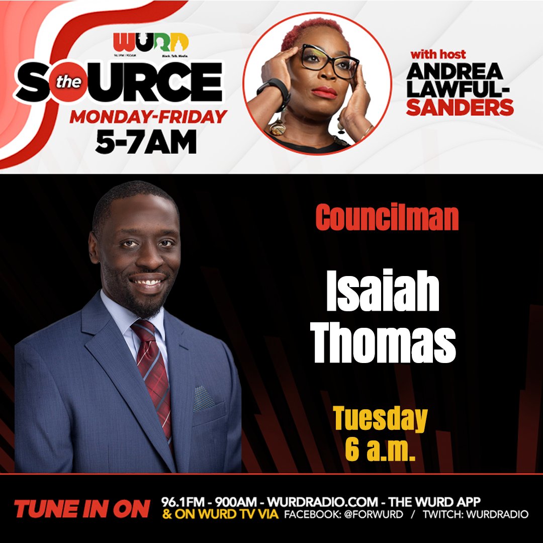 Councilman Isaiah Thomas tackles Philly's challenges on THE SOURCE w/ Andrea Lawful-Sanders!

Tune in for Kensington, UPenn protests & more.

WURD Radio: wurdradio.com | 900AM/96.1FM
#WURDRadio #TheSource #DrivingEquality #CommunityAdvocacy