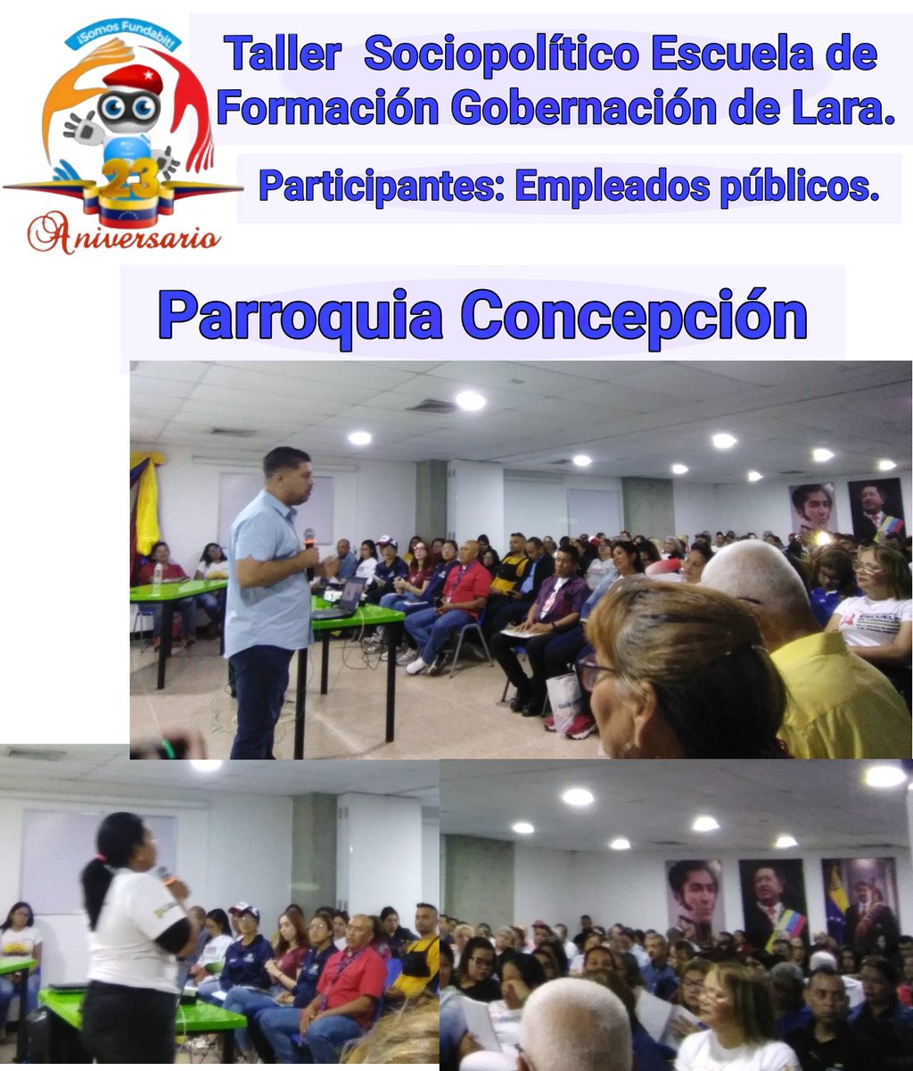 #Taller Sociopolítco Escuela de Formación Estado Lara para Empleados Públicos.
 #13 de mayo <a href="/NicolasMaduro/">Nicolás Maduro</a> <a href="/_LaAvanzadora/">Yelitze Santaella</a> @MPPEDUCACION <a href="/Fundabit_/">FundabitOficial</a> <a href="/leivi24/">Leivi/Oceanía</a> <a href="/cdcelara/">Centro de Desarrollo de la Calidad Educativa Lara</a> <a href="/EleamerAbdala/">Eleamer Elkatrib</a> <a href="/Dimary08/">D!mary_Anzola</a> <a href="/Fundabitlara01/">Fundabit Lara</a> <a href="/EleamerAbdala/">Eleamer Elkatrib</a>