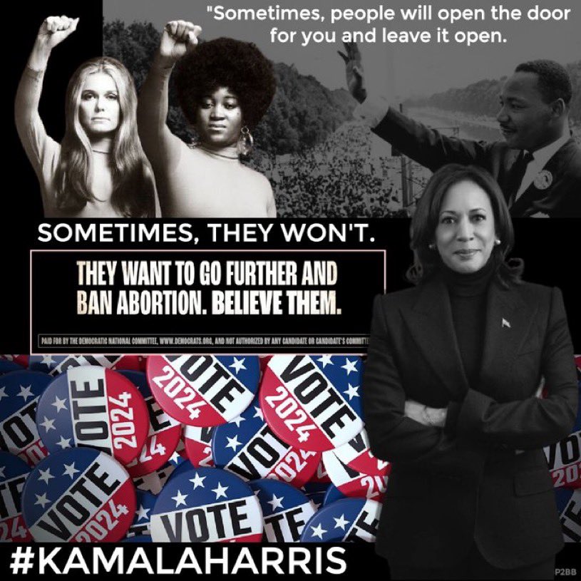 In a Representative Democracy every door needs to be ajar, MAGA Republicans are trying their best to roll back rights and fundamental freedoms to slam that door. If #KamalaHarris needs to kick down that fucking door, so be it. MSM should pay better attention. VOTE!🗳️. #DemVoice1