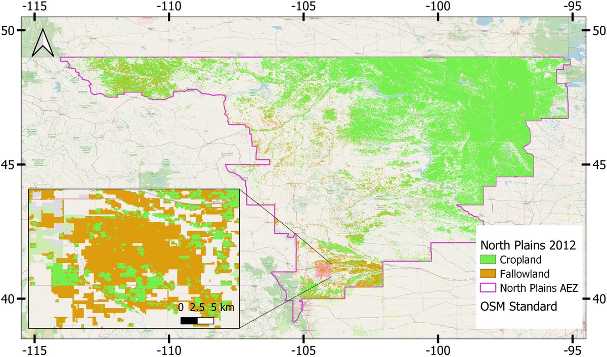USGS_WGSC's tweet image. Adam Oliphant and his WGSC #USGS team produced a #NewPub on #Fallow mapping of the Northern Great Plains of the USA using #MODIS #satellite images from 2010-2019. Mapping fallowland is an important component of #agricultural research and #FoodSecurity. 

ow.ly/lLus50RF1ic