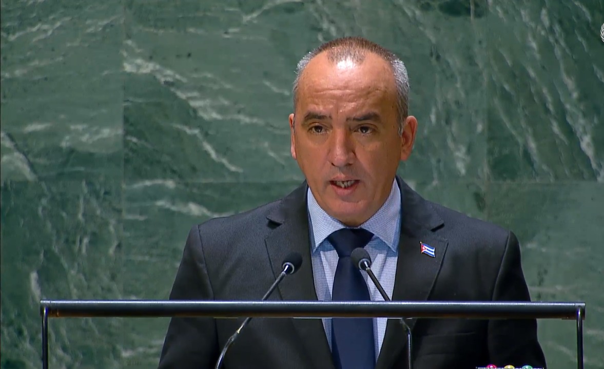 #Cuba 🇨🇺 reiteró, hoy, en @ONU_es, que la admisión de #Palestina como Estado Miembro de la ONU es una necesidad urgente y un paso imprescindible para avanzar hacia una solución amplia, justa y duradera del conflicto israelí-palestino. 🔗cubaminrex.cu/es/cuba-consid…