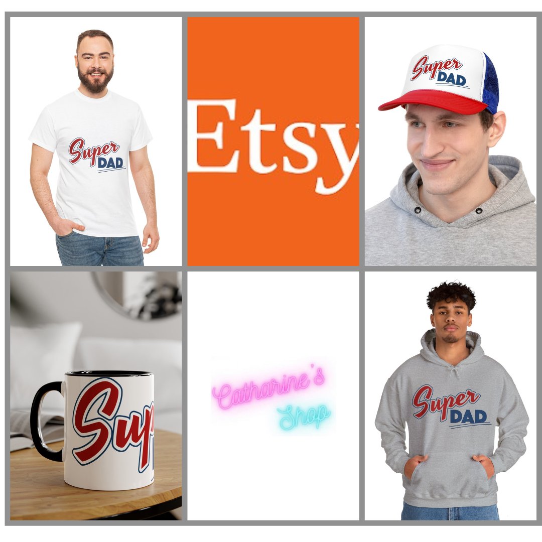 Do you have a #SuperDad in your life?

I have new items in my #Etsy Shop #Tshirts, #TruckerCaps, #Mugs and #Hoodies.  Great #FathersDay #Gifts

Available in my #Etsy shop
#CatharinesShop #SmallBusiness