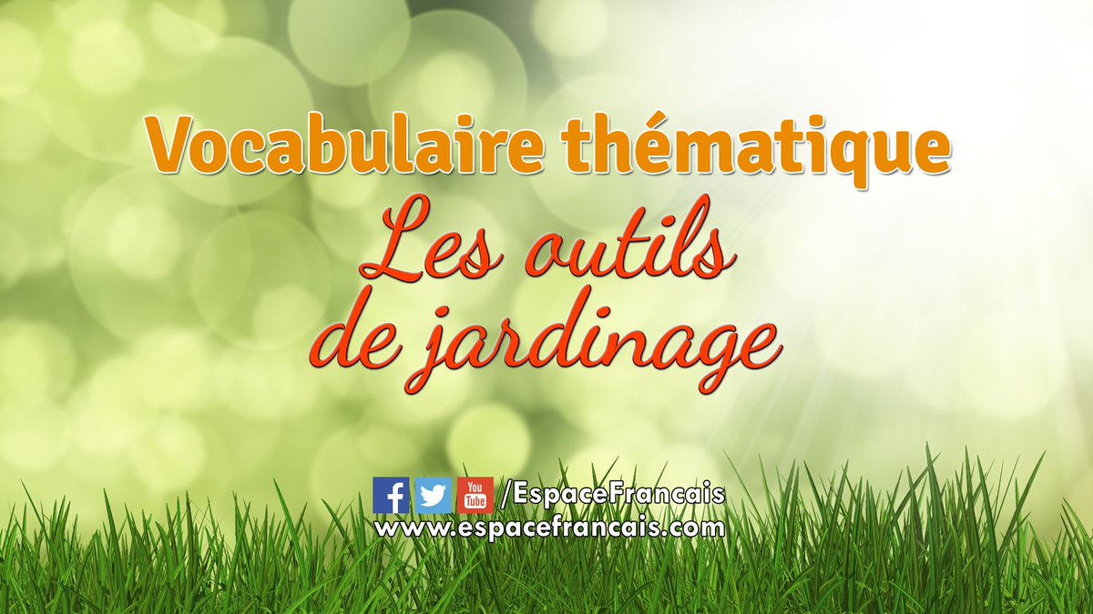 [📽 Vidéo] Les outils de jardinage 🏡👩‍🌾 - Vocabulaire thématique
Apprenez à dire le nom français de 40 outils de jardinage !
👉 espacefrancais.com/les-outils-de-…

#FLE #ApprendreLeFrançais #Jardin #Jardinage #Vocabulaire #Garden #Gardening #بستنة #GardeningTools #LangueFrançaise