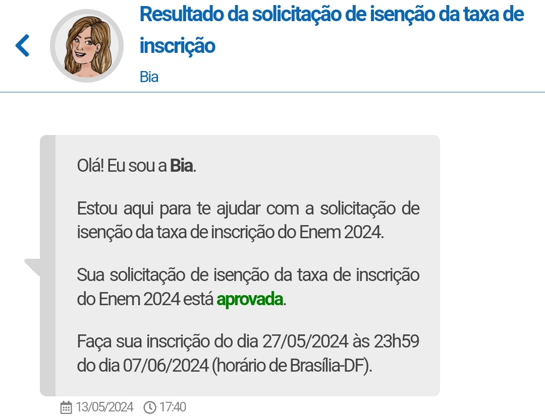 StudiesKaa's tweet image. Isenção aprovada! E vocês amgs??