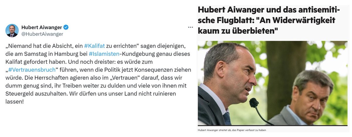 SemihRohpa's tweet photo. Herr @HubertAiwanger 

Wer im Glashaus sitzt, sollte nicht mit Steinen werfen...

Im Gegensatz zu Ihnen, ist @MInteraktiv bisher nicht mit antisemitischen Äußerungen aufgefallen.

Also schön den Ball (oder die Brezel) flach halten!

#RechtsstaatOderWertediktatur 
#Wertediktatur https://t.co/U5U6bfg27f