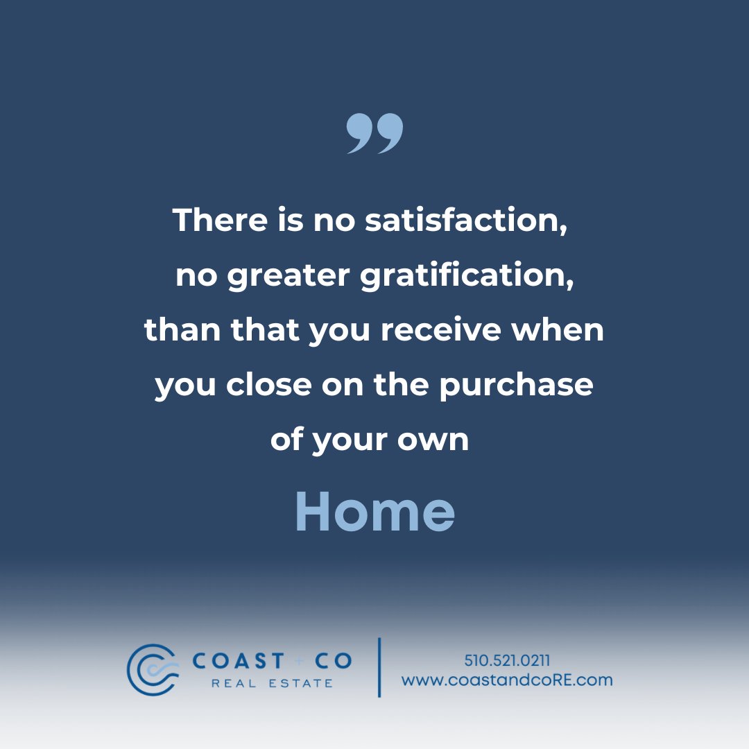 Ready to experience the satisfaction of owning your own home? 🏡 Let Coast + Co Real Estate 🌊 be your guide! Our team is here to make your home-buying journey smooth and rewarding. Reach out today! Your perfect home is just a call away! ☎ 510.521.0211
#HomeJourney #CoastandCo