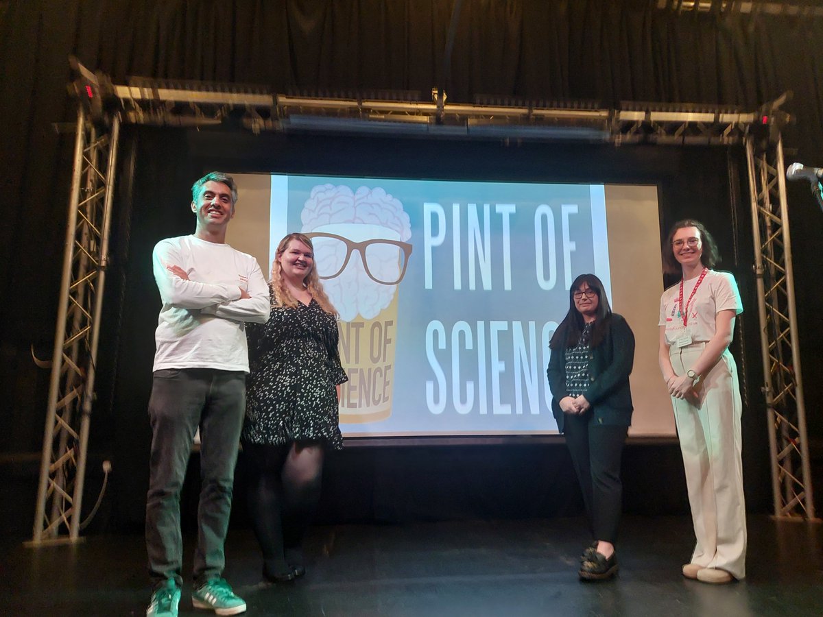 A fantastic opening night for the first @pintofscience Darlington! Thanks to the amazing speakers @Dr_akrrrs @Kamar_Ameen_Ali @ABioBlog 🍺🧠 
Still some tickets available for Tues & Wed! Link in comments. #pint24 #DarlingtonPint