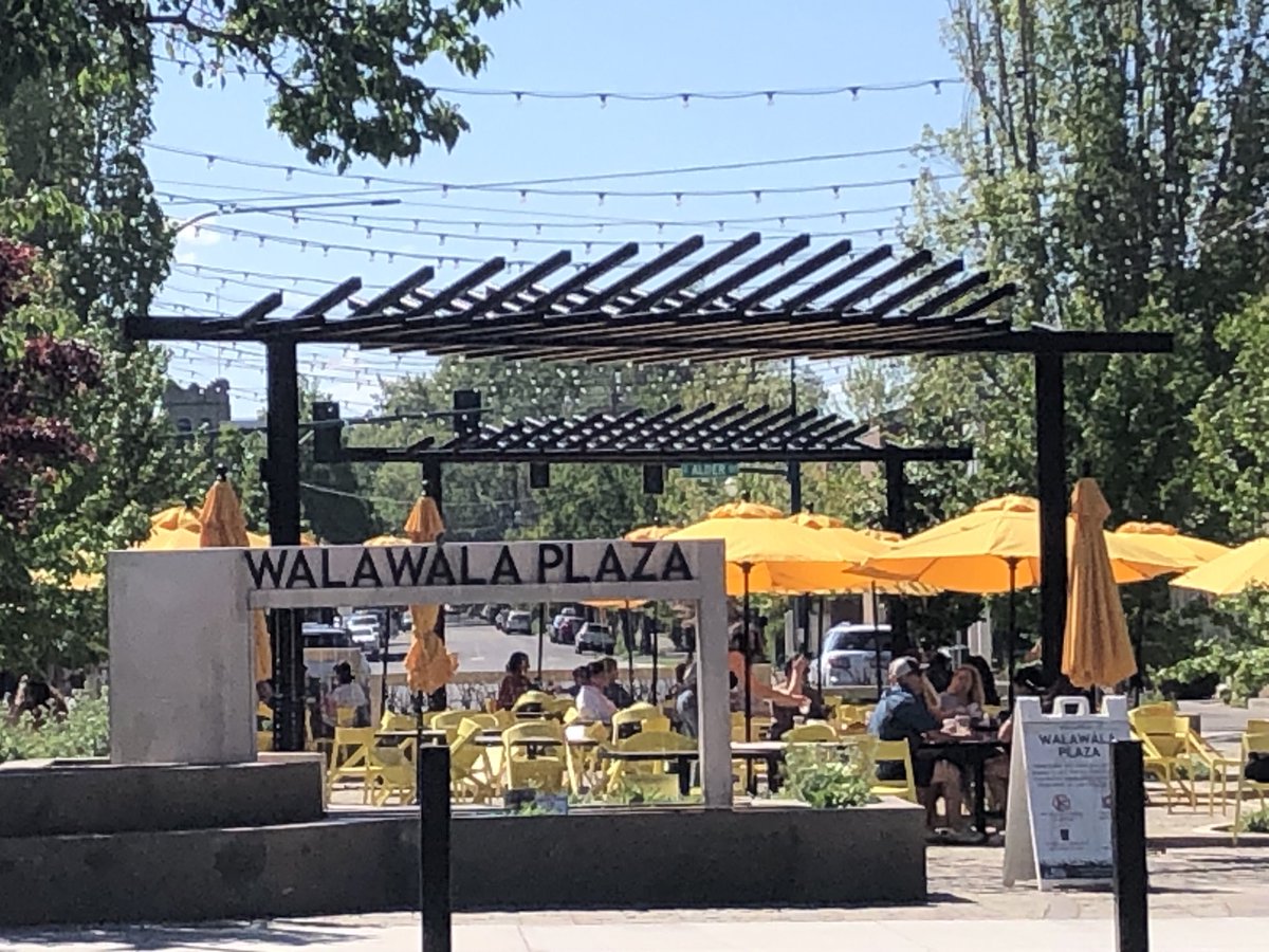 The ⁦<a href="/CityofWW/">City of Walla Walla</a>⁩ has finished converting a half-block of 1st Ave. S into a parklike plaza: