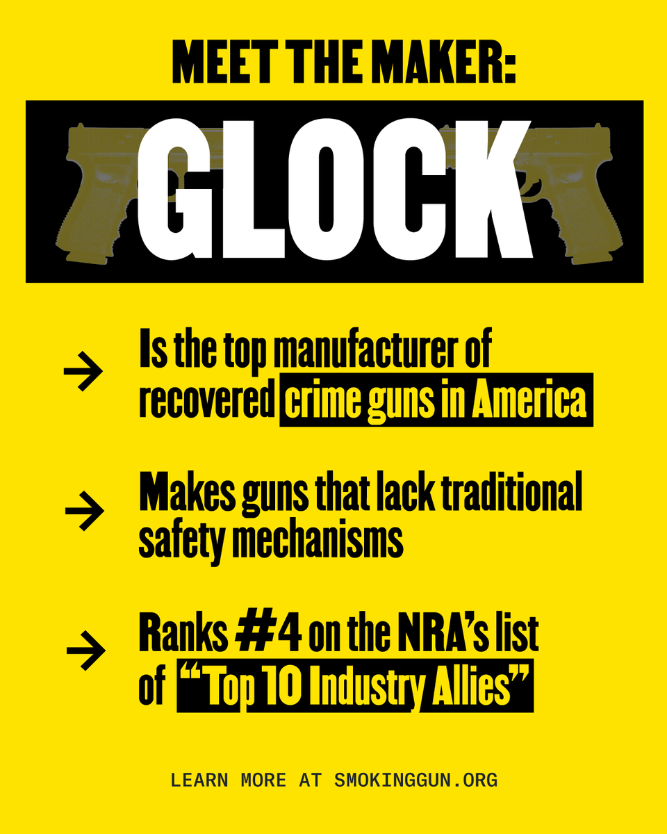 Guns are the #1 killer of our generation, but Glock continues to put profits before our lives. Text GLOCK to 644-33 to join us in holding them accountable.