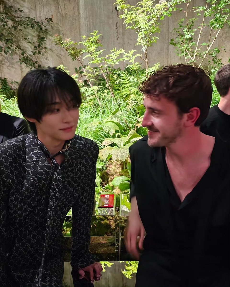 Paul Mescal and Lee Know at the Gucci fashion show.