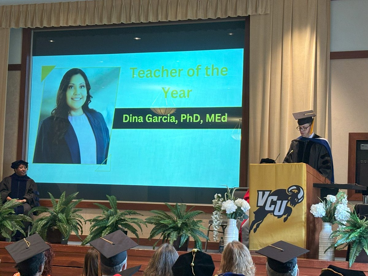 Jessica Gokee LaRose, PhD (@jessicaglarose) on Twitter photo Thrilled to see Dra. Dina Garcia <a href="/DraKalpulli/">Dra. Dina García</a> recognized for her tremendous accomplishments as an educator and mentor with the <a href="/soph_vcu/">VCU School of Public Health</a> Teacher of the Year award! 🌟👏👏 Felicidades!! Thrilled to see Dra. Dina Garcia <a href="/DraKalpulli/">Dra. Dina García</a> recognized for her tremendous accomplishments as an educator and mentor with the <a href="/soph_vcu/">VCU School of Public Health</a> Teacher of the Year award! 🌟👏👏 Felicidades!!